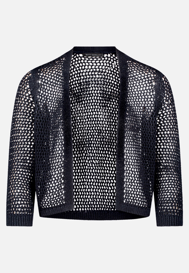 Grobstrickjacke mit Lochmuster / Vorderseite