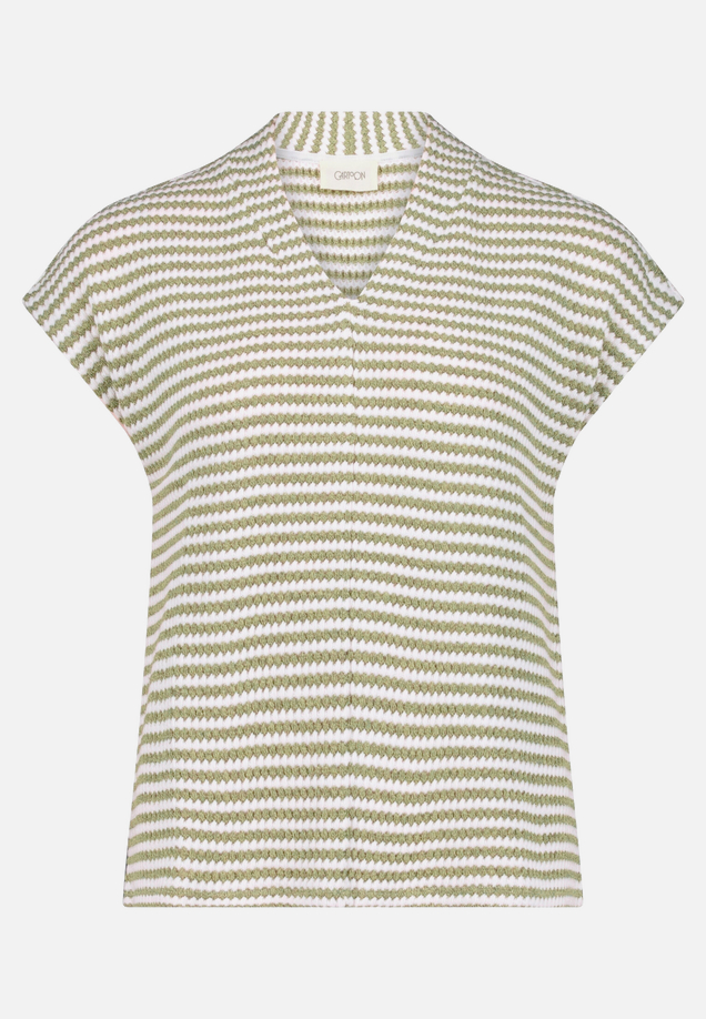 Ringelshirt mit V-Ausschnitt / Vorderseite