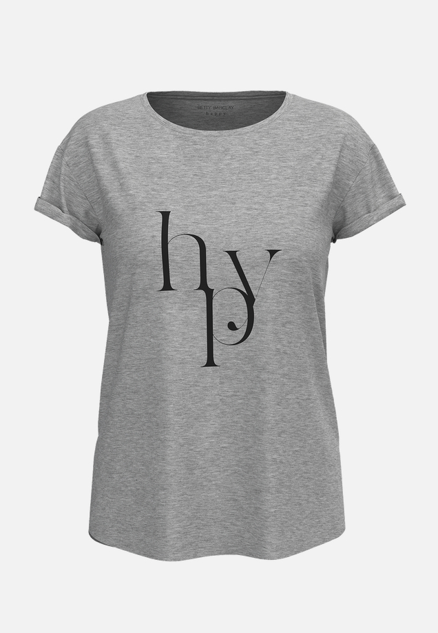 Rundhals-Shirt mit Raffung / Vorderseite