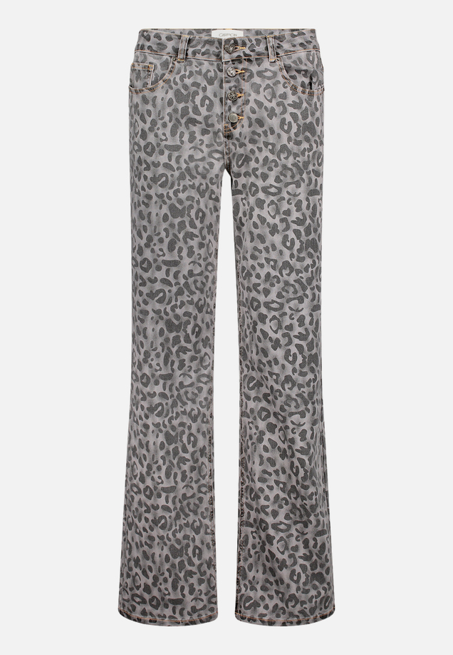 Stretch-Jeans mit Muster / Vorderseite