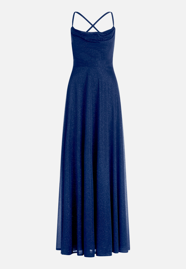 Abendkleid mit Wasserfallausschnitt / Vorderseite