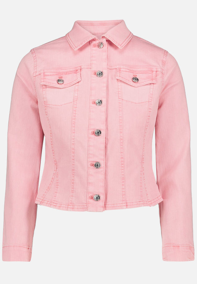 Jeansjacke tailliert mit Knopfleiste / Vorderseite