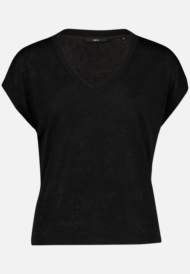 Basic-T-Shirt  mit V-Ausschnitt / Vorderseite