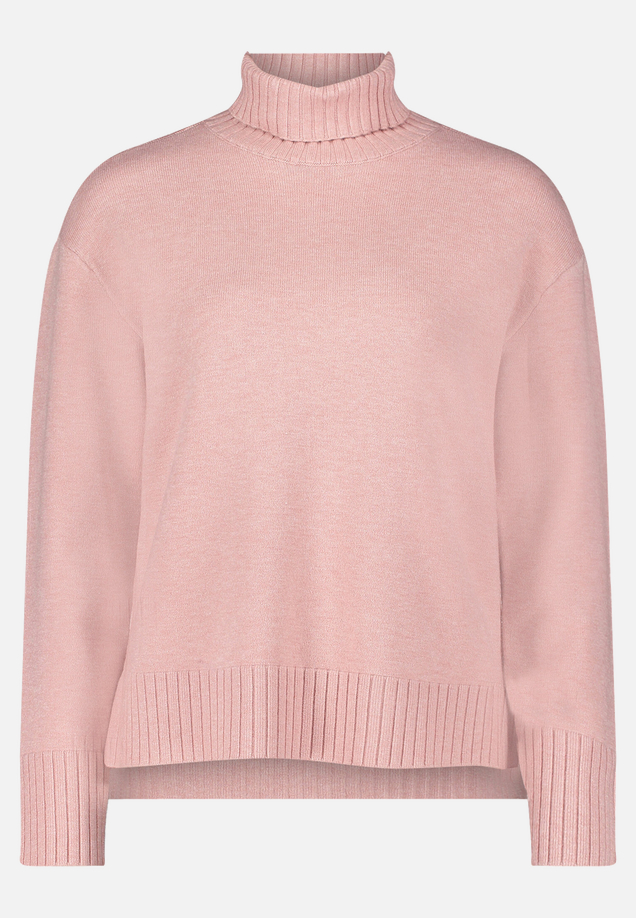 Feinstrickpullover mit hohem Kragen / Vorderseite