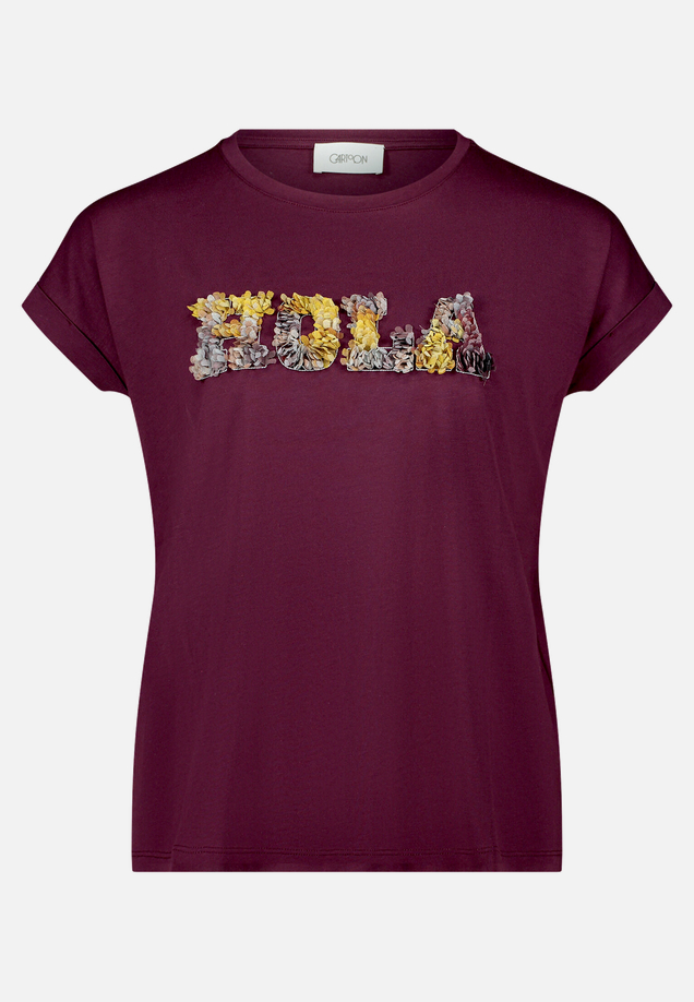 Rundhals-Shirt mit Ärmelaufschlag / Vorderseite