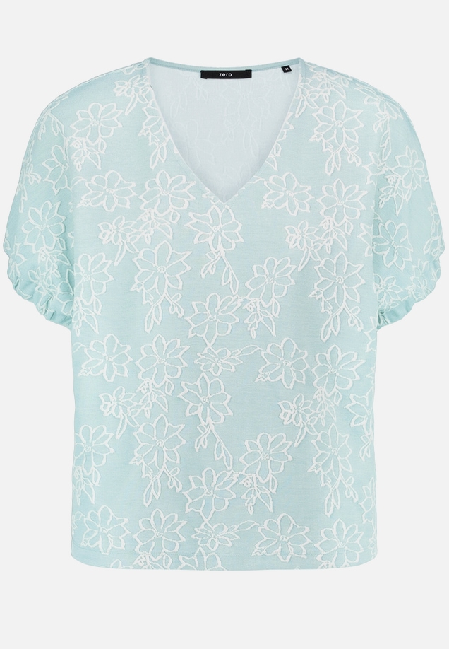 Shirt mit Blumen-Stickerei / Vorderseite