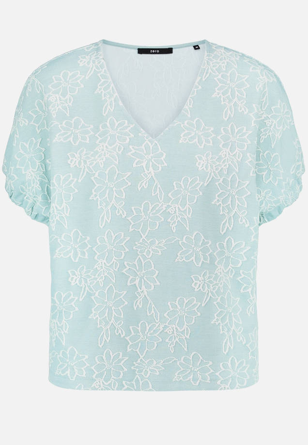 Shirt mit Blumen-Stickerei / Vorderseite
