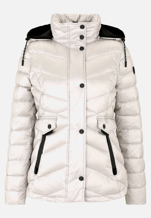 Steppjacke mit abnehmbarer Kapuze / Vorderseite