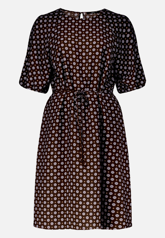 Gemustertes Minikleid mit Bindegürtel  / Vorderseite