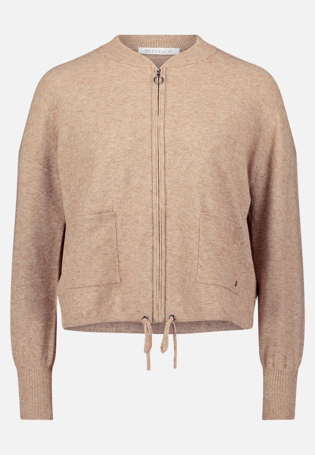 Strick-Cardigan mit Reißverschluss / Vorderseite