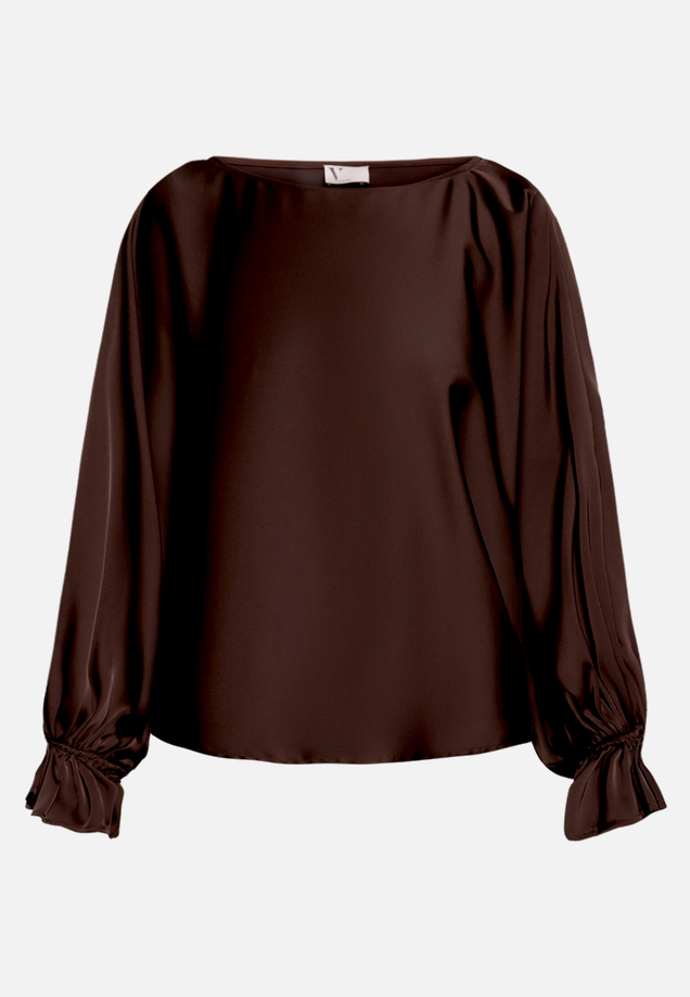 Satin-Bluse mit Fledermausärmeln / Vorderseite
