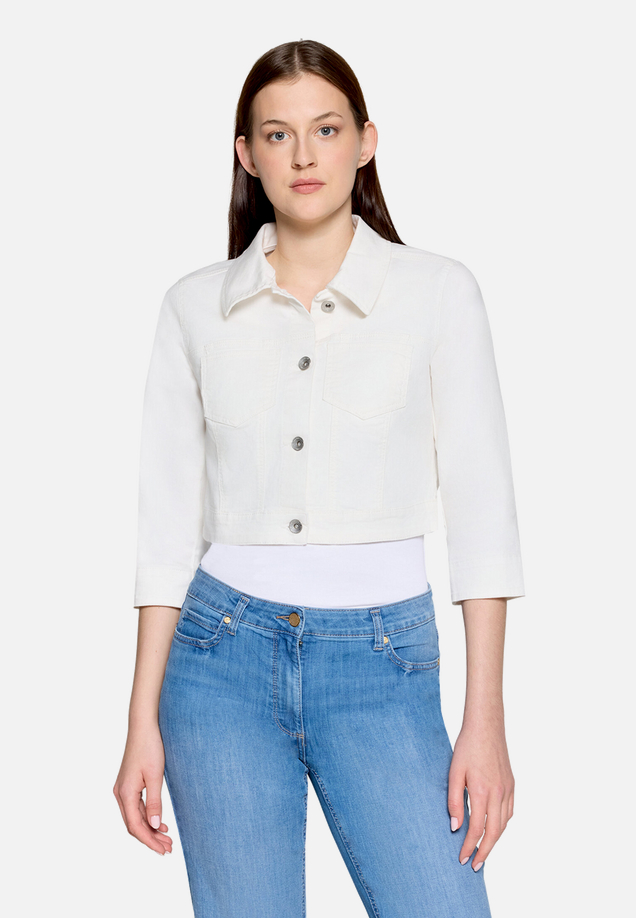 Jeansjacke mit 3/4 Arm / Modellfoto Vorderseite