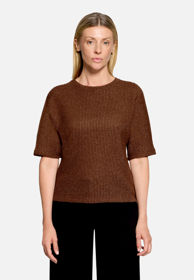 Casual-Shirt mit Lurexfaden / Modellfoto Vorderseite